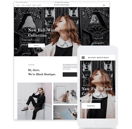 Exemplo de Template para segmento Fashion do Simply Shop