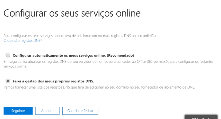 configurar servicos